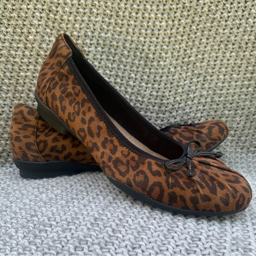Clarks Leopard Print Ballet Flats